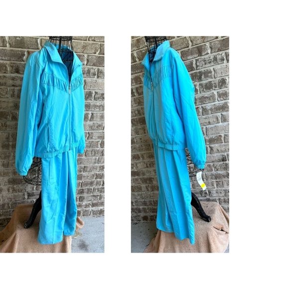 NWT Vintage 80's Koret Sport Tracksuit Medium Blue Windbreaker Joggers R… - Picture 3 of 12
